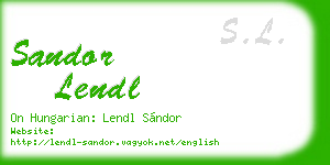 sandor lendl business card